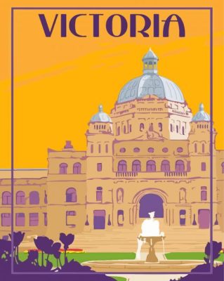 Victoria British Columbia Poster Paint By Numbers