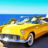 Vintage Yellow Ford Thunderbird Paint By Numbers