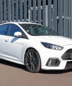 White Ford Focus RS Paint By Numbers