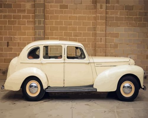 White Vintage Humber Limousine Paint By Numbers