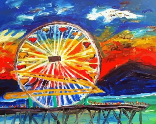 Abstract Feria Wheel Paint By Numbers