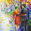 Aesthetic Couple Colorful Park Paint By Numbers