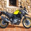 Black Yellow Suzuki DL650 V Strom Motorcycle Paint By Numbers