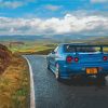 Blue Nissan R34 GTR Paint By Numbers