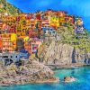 Colorful Buildings Sorrento Italy Paint By Numbers