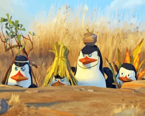 Cool Penguins Of Madagascar Paint By Numbers