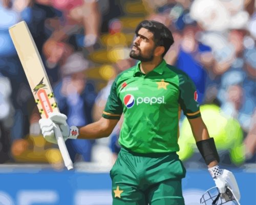 Cool Babar Azam Paint By Numbers