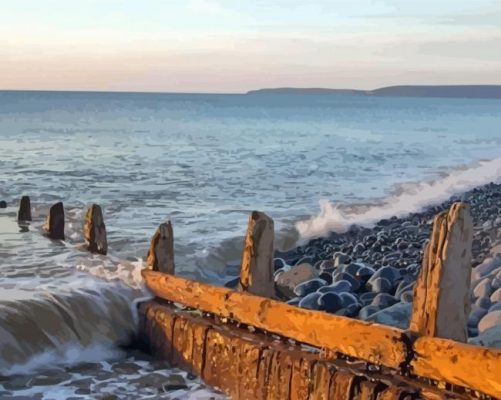 England Westward Ho Beach Paint By Numbers