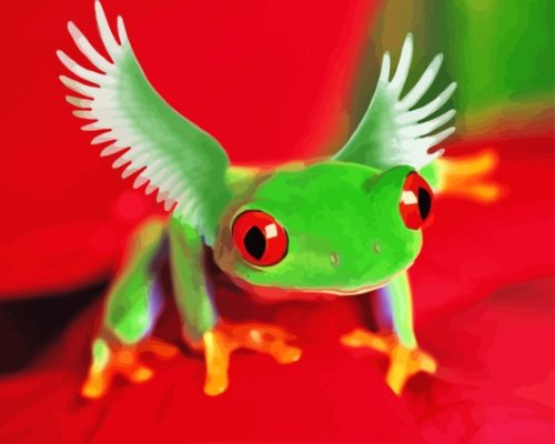 Frog With Wings Paint By Numbers