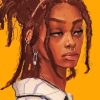Girl With Dreadlocks Paint By Numbers