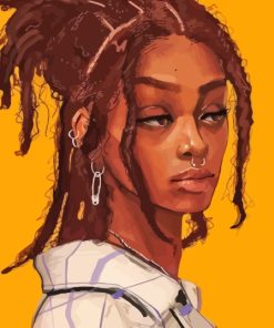 Girl With Dreadlocks Paint By Numbers
