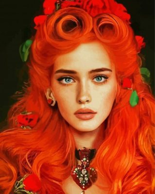 Gorgeous Red Haired Woman Paint By Numbers