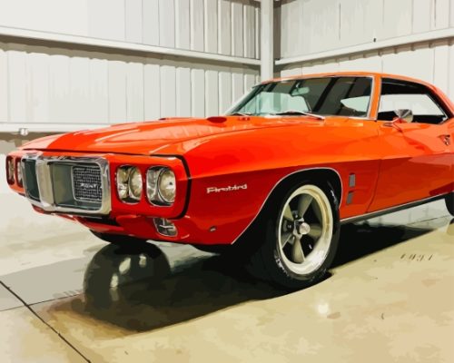 Orange 1969 Pontiac Paint By Numbers