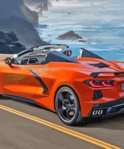 C8 Convertible Corvette Paint By Numbers