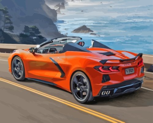 C8 Convertible Corvette Paint By Numbers