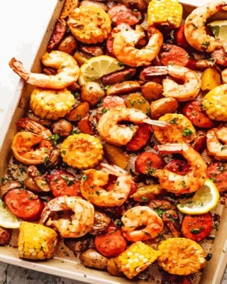 Sheet Pan Shrimp Boil Paint By Numbers