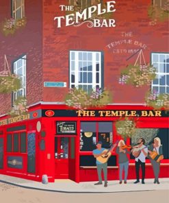 The Temple Bar Poster Paint By Numbers