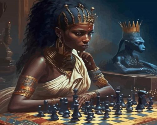 The African Chess Queen Paint By Numbers