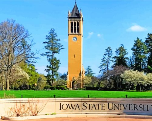 Tower Of Iowa State University Paint By Numbers