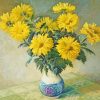 Yellow Chrysanthemum In Vase Paint By Numbers