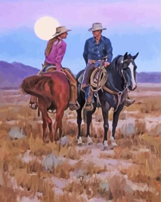 Aesthetic Western Couple Paint By Numbers