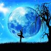Ballerina In Moonlight With Tree Silhouette Paint By Numbers