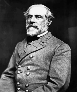 Black And White Robert E Lee Paint By Numbers