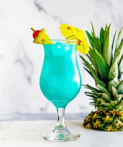 Blue Hawaii Drink Paint By Numbers