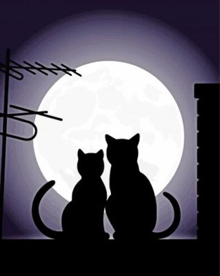 Cat And Moon Paint By Numbers