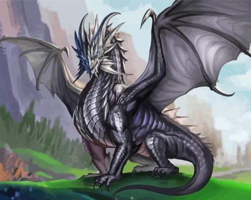 Silver Dragon Paint By Numbers