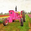 The Pink Tractor Paint By Numbers