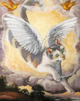 Winged Cat Paint By Numbers