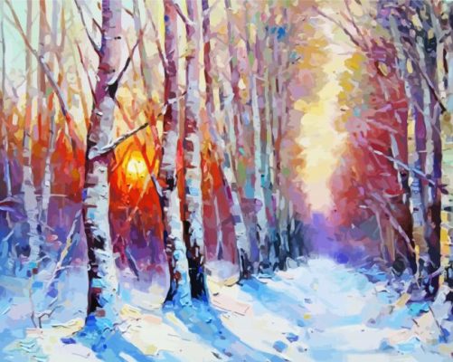 Winter Forest Paint By Numbers