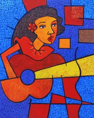 Cubism Guitarist Paint By Numbers