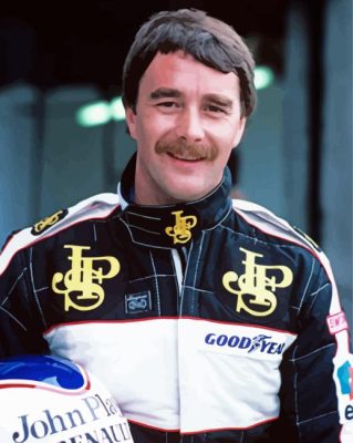 Nigel Mansell Motorsports Racing Driver Paint By Numbers