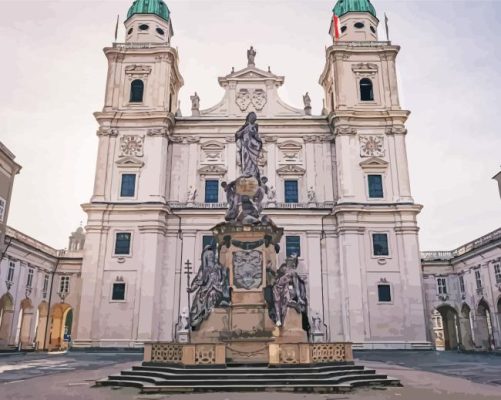 Salzburg Cathedral In Austria Paint By Numbers