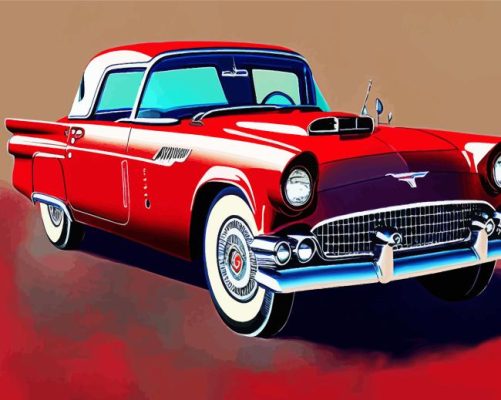 1956 Thunderbird Art Paint By Numbers