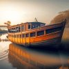 Abandoned Broken Wooden Boat Paint By Numbers