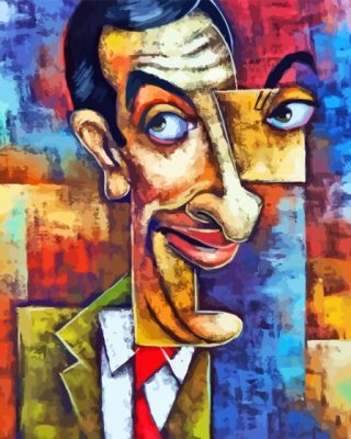 Abstract Mr Bean Paint By Numbers