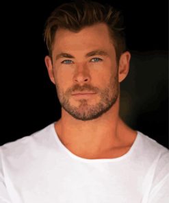 Actor Chris Hemsworth Paint By Numbers