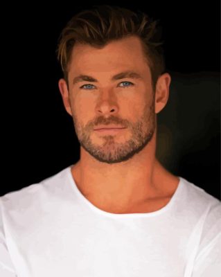 Actor Chris Hemsworth Paint By Numbers