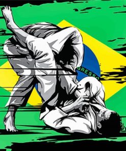 Brazilian Jiu Jitsu Art Paint By Numbers