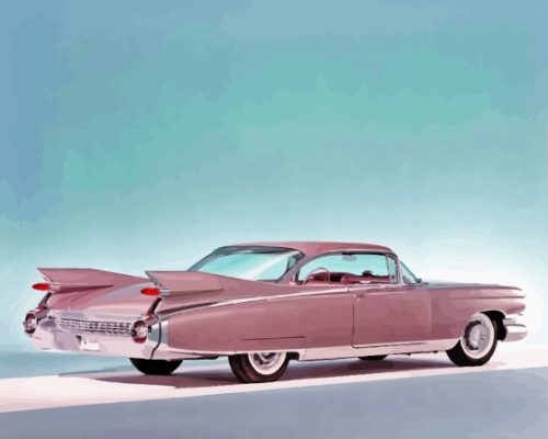 Cadillac 1959 Pink Car Paint By Numbers