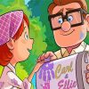 Carl And Ellie Cartoon Paint By Numbers