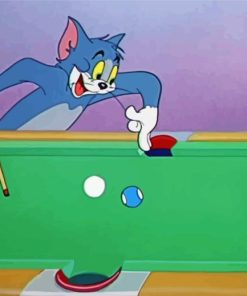 Cartoon Cat Snooker Paint By Numbers