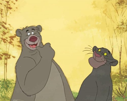 Disney Jungle Book Bagheera And Baloo Paint By Numbers