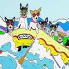 Dogs Rafting Paint By Numbers