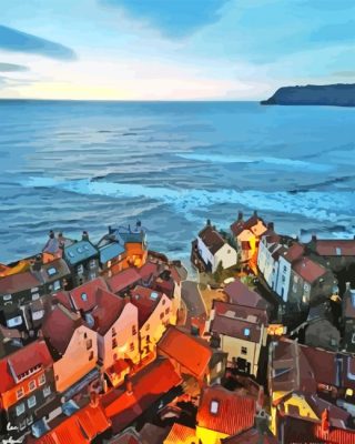 England Robin Hood Bay Village Paint By Numbers