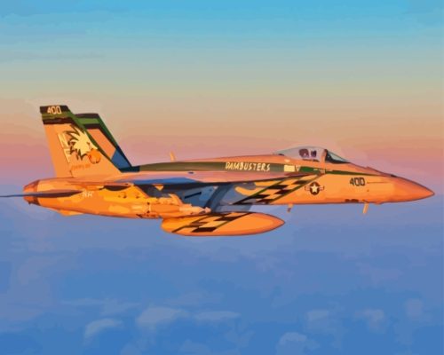 Fa 18 Super Hornet Paint By Numbers