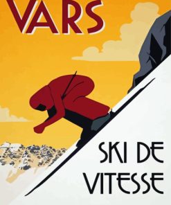 France Vars Ski De Vitesse Poster Paint By Numbers